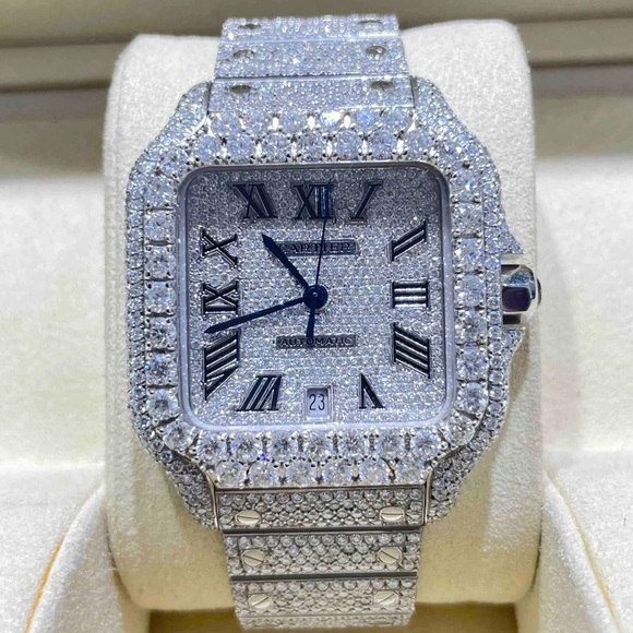 Cartier Other - Cartier Silver Diamond Men's Watch